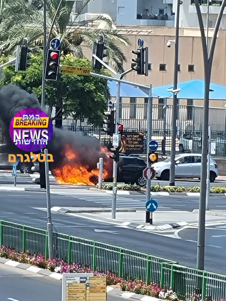שריפת רכב ברחוב ההסתדרות/התקומה בראשון לציון - מקומון ראשון 