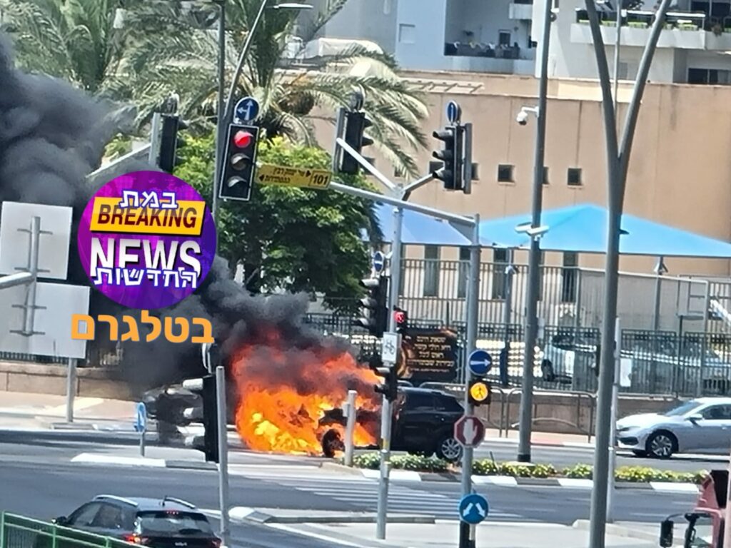 שריפת רכב ברחוב ההסתדרות/התקומה בראשון לציון