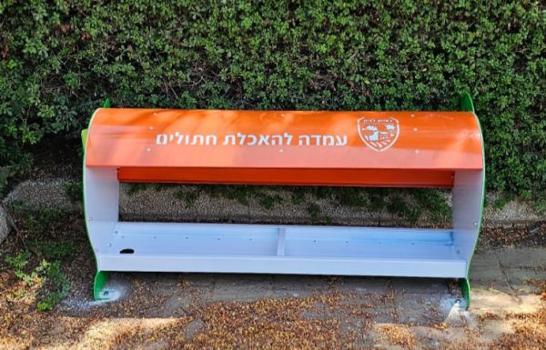 מתקנים להאכלת חתולים ושקיות לאיסוף הוצבו בראשון לציון