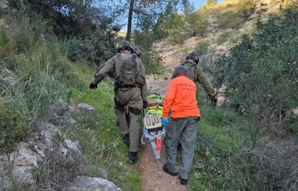 לוחמי 669 חילצו תושב ראשון לציון שנפצע בטיול בשטח פתוח בהרי ירושלים